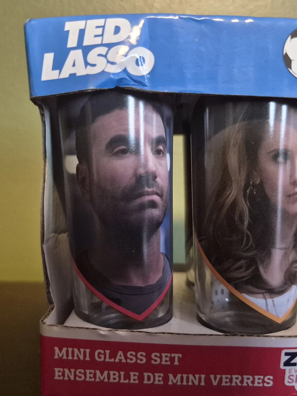 Ted Lasso 2oz Mini 4 Shot Glass Set. New In Box TEAM Lasso Shot Glasses 2020
